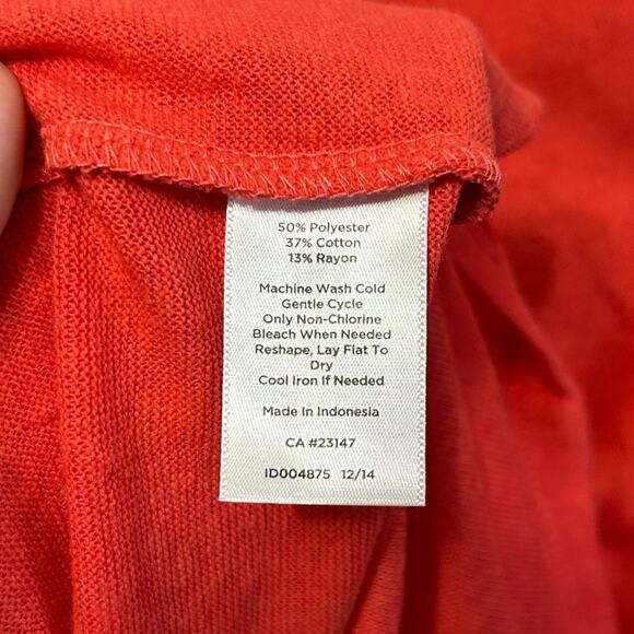 Talbots Open Cardigan Sweater NWT Women's Sz 3X Coral Pink Lagenlook Lightweight - Picture 4 of 4